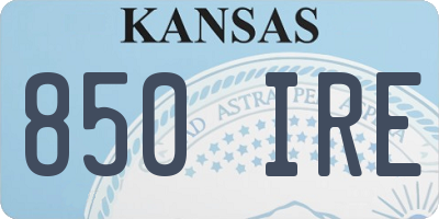 KS license plate 850IRE