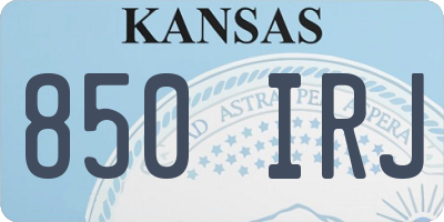 KS license plate 850IRJ