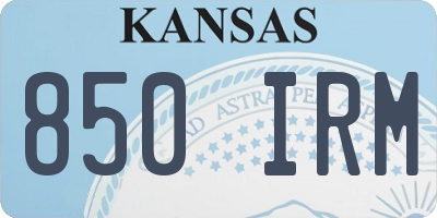 KS license plate 850IRM