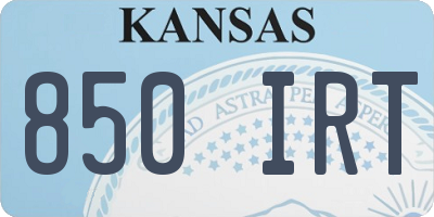 KS license plate 850IRT