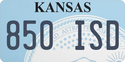 KS license plate 850ISD