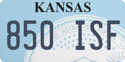 KS license plate 850ISF