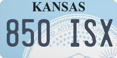 KS license plate 850ISX