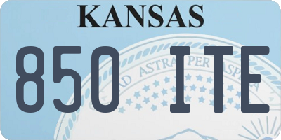 KS license plate 850ITE