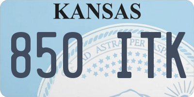 KS license plate 850ITK