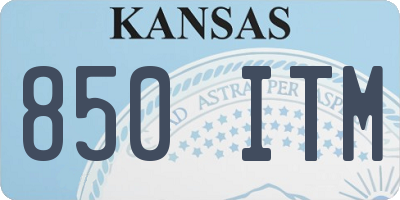 KS license plate 850ITM