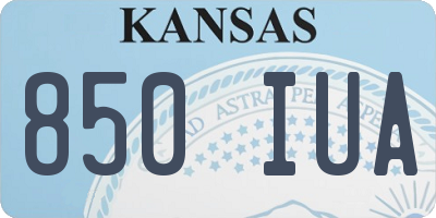 KS license plate 850IUA