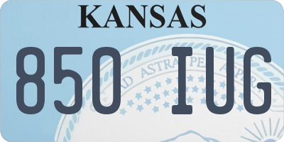 KS license plate 850IUG