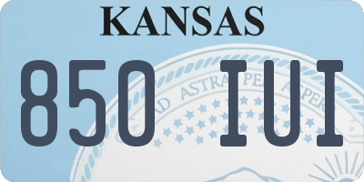 KS license plate 850IUI