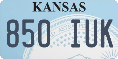 KS license plate 850IUK