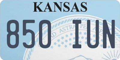 KS license plate 850IUN