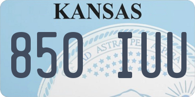 KS license plate 850IUU