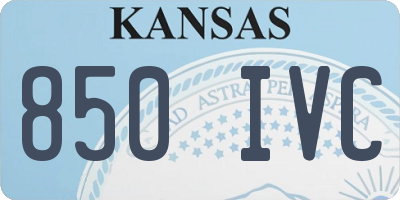 KS license plate 850IVC