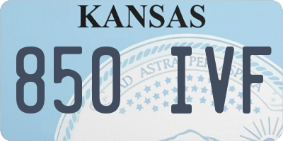 KS license plate 850IVF