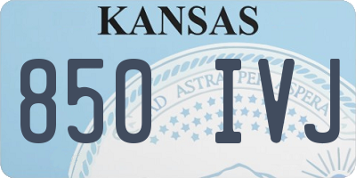 KS license plate 850IVJ