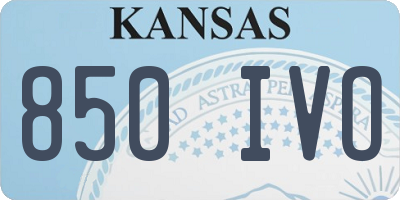 KS license plate 850IVO