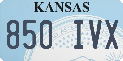 KS license plate 850IVX