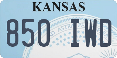 KS license plate 850IWD