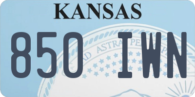 KS license plate 850IWN