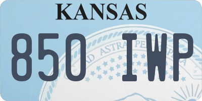 KS license plate 850IWP
