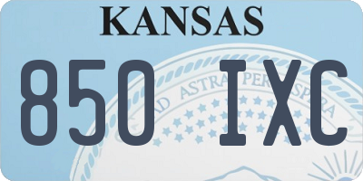 KS license plate 850IXC