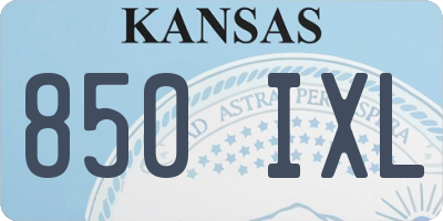 KS license plate 850IXL