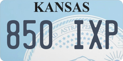 KS license plate 850IXP