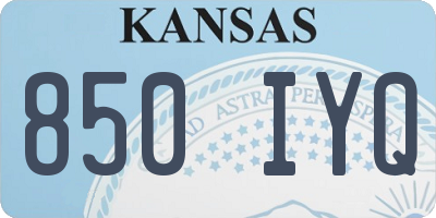 KS license plate 850IYQ