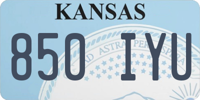 KS license plate 850IYU