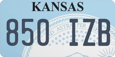 KS license plate 850IZB