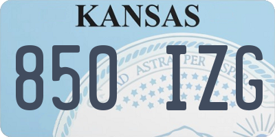 KS license plate 850IZG