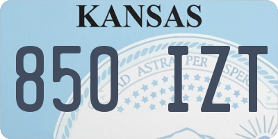 KS license plate 850IZT