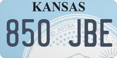 KS license plate 850JBE