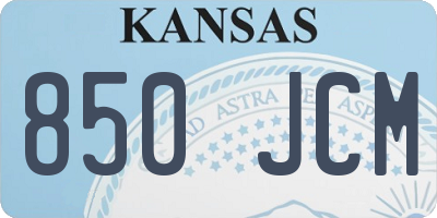 KS license plate 850JCM