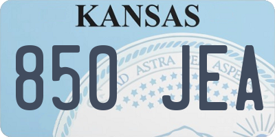 KS license plate 850JEA