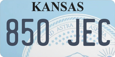 KS license plate 850JEC