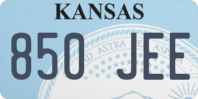 KS license plate 850JEE