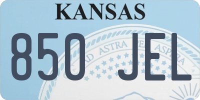 KS license plate 850JEL