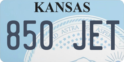 KS license plate 850JET