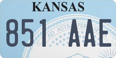 KS license plate 851AAE