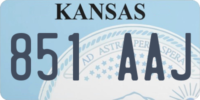 KS license plate 851AAJ