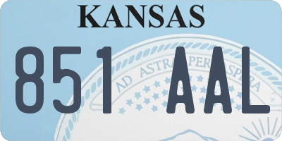 KS license plate 851AAL