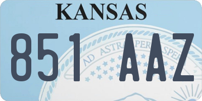KS license plate 851AAZ
