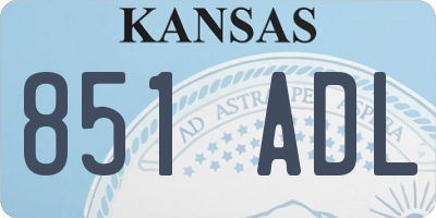 KS license plate 851ADL