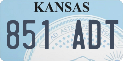 KS license plate 851ADT