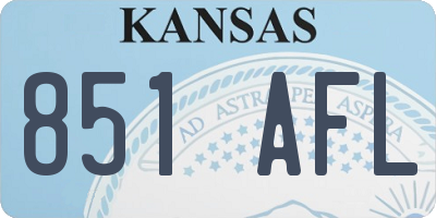 KS license plate 851AFL