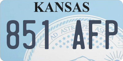 KS license plate 851AFP