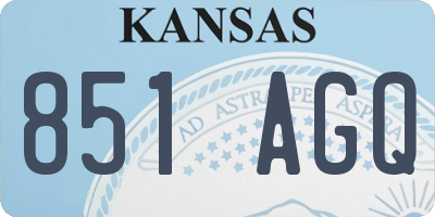 KS license plate 851AGQ