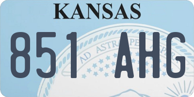 KS license plate 851AHG