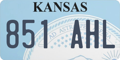 KS license plate 851AHL